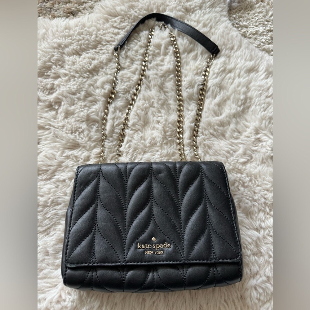 Kate spade set Quilted Briar lane chain bag and credit card keychain - Picture 2 of 13